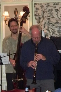 Billy on clarinet, Jesse smiling on bass, missing - Bill Reynolds drums