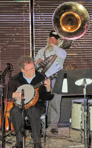 Scotty on banjo, Al on sousaphone