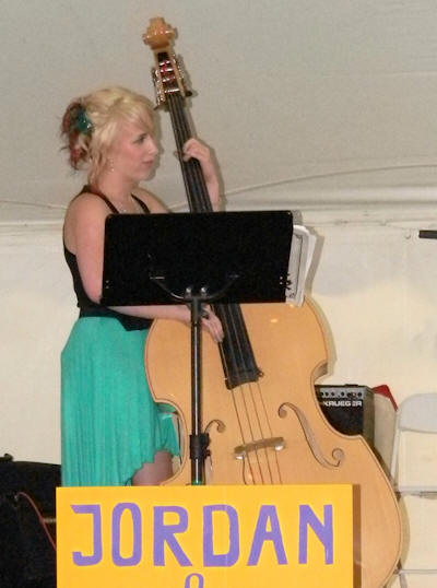 pretty, blonde, Jordan on acoustic string bass